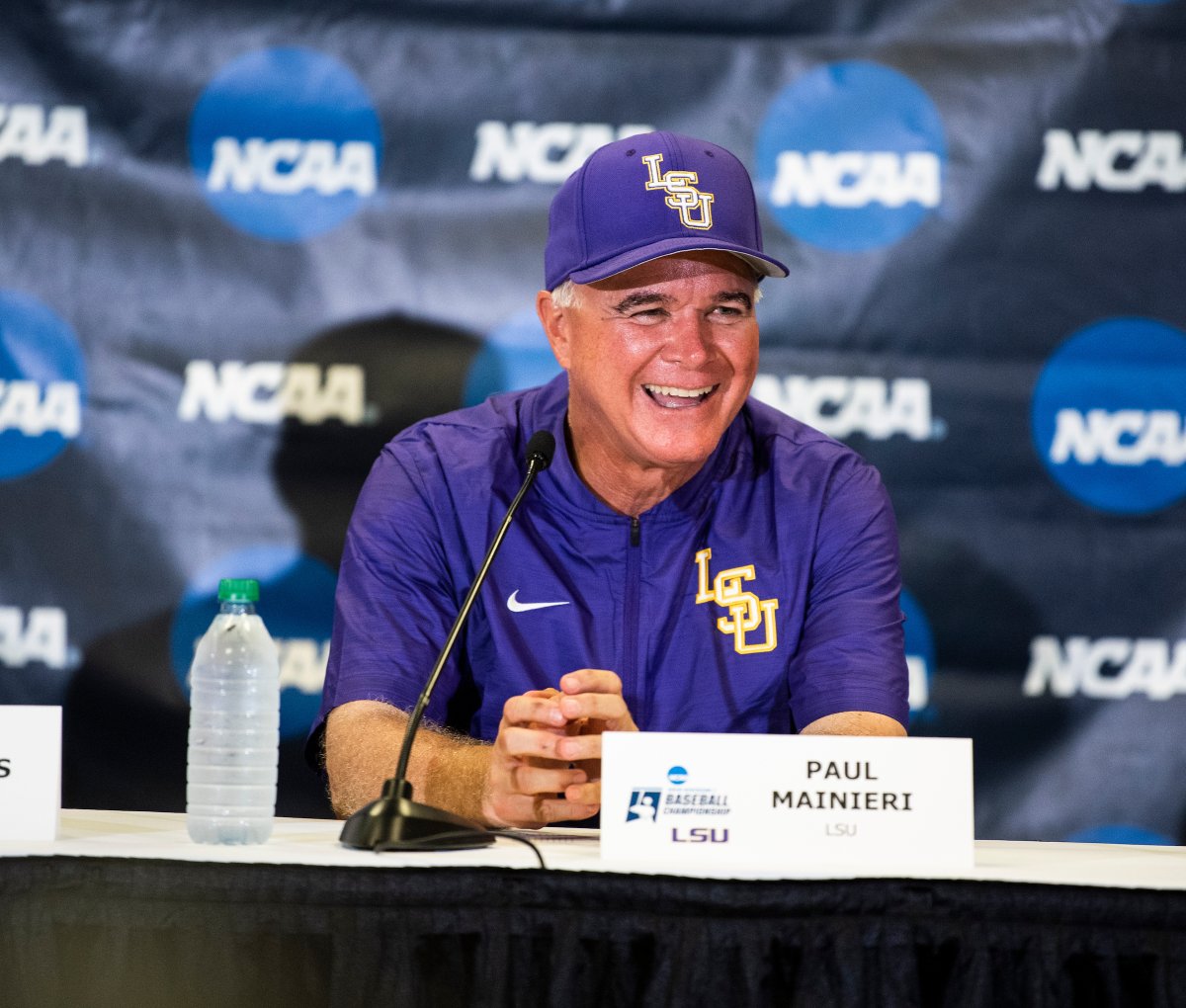 LSUbaseball's tweet photo. With 1,467 career victories, LSU coach Paul Mainieri is now No. 1⃣ on the @NCAA Baseball Active Coaches Wins List! Coach Mainieri will also enter the 2021 season with the third-highest win percentage in @SECbaseball history! #GeauxTigers https://t.co/p3st1NjsCt