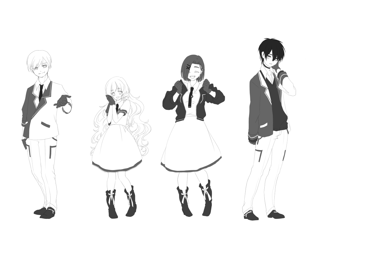 オリジナルキャラデザ集 #女の子 #男の子 #創作 #創作男女 #キャラクターデザイン #学生 #表情 #制服 #線画 #モノクロ https://t.co/xkD1CfXXxJ 