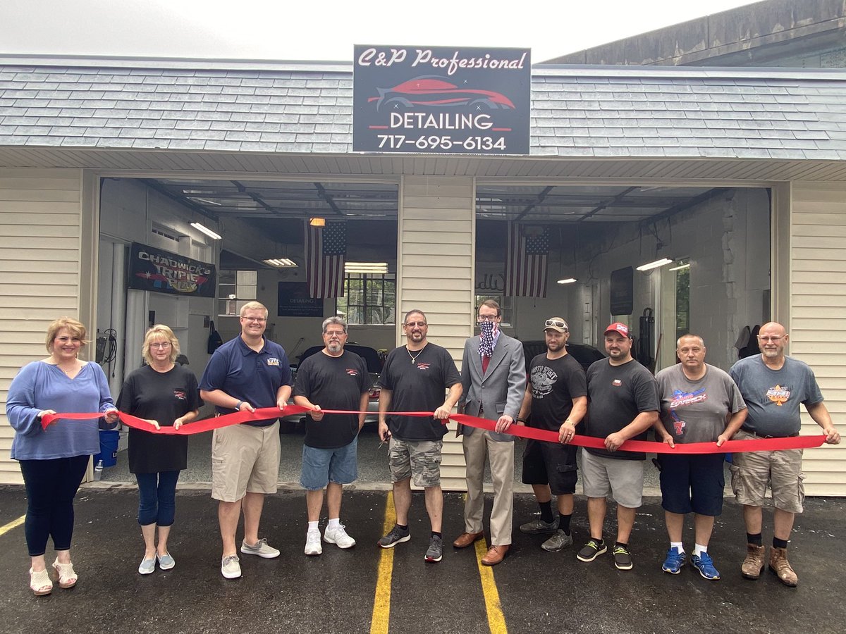ThomasKutzPA's tweet photo. Very happy to officially welcome C&amp;P Professional Detailing to #LowerAllen at their ribbon cutting today. Thanks to Steve and Mark for having me take part in the ceremony to kick off your new business! They also received a plaque from @RepDelozier. We are excited to have you! https://t.co/pi8ceCaxFU