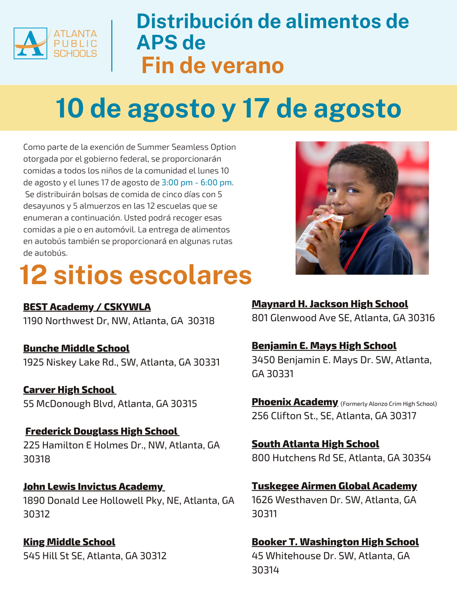 DrLisaHerring's tweet photo. Please spread the word! Our End of Summer Food Distribution will take place Monday, August 10 and Monday, August 17. Families may walk up, drive-thru or visit a food delivery stop to receive 5 day meal bags! Download the bus routes and much more here: https://t.co/J9gXtzNaob https://t.co/WPhB9i5RBS
