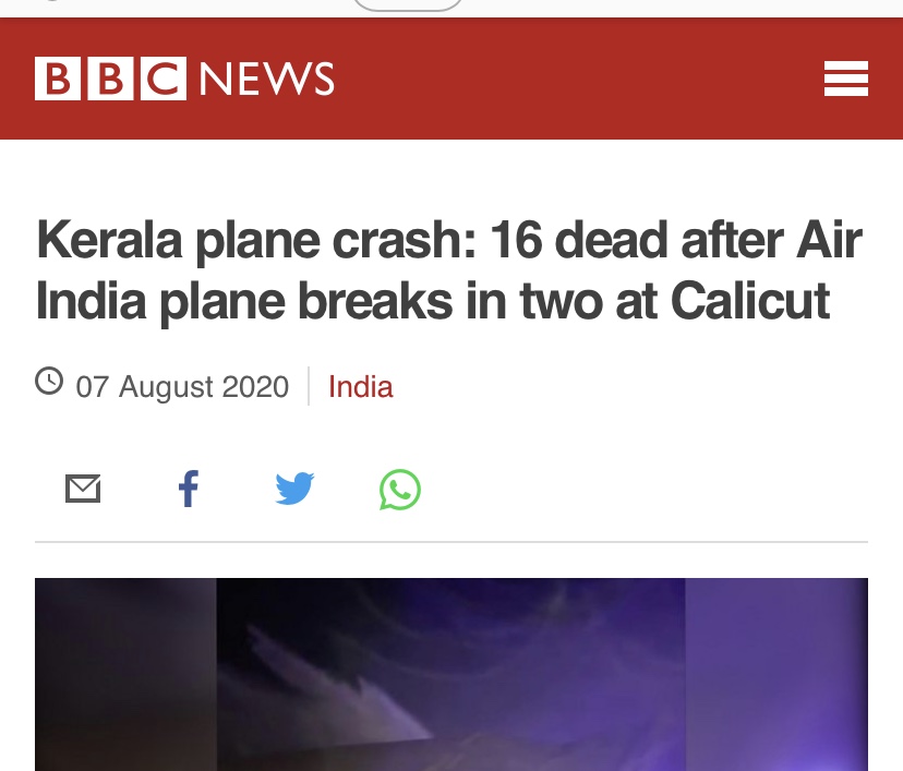 #AirIndiaCrash #airindiaexpresscrash 
Can we say sorry 2020? Dont do this please HEARTBREAKER THIS IS! 😭😭😭