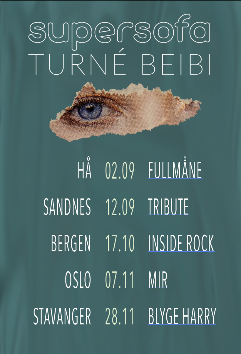 Turnélisten for høsten begynner å ta form. Flere datoer kommer.