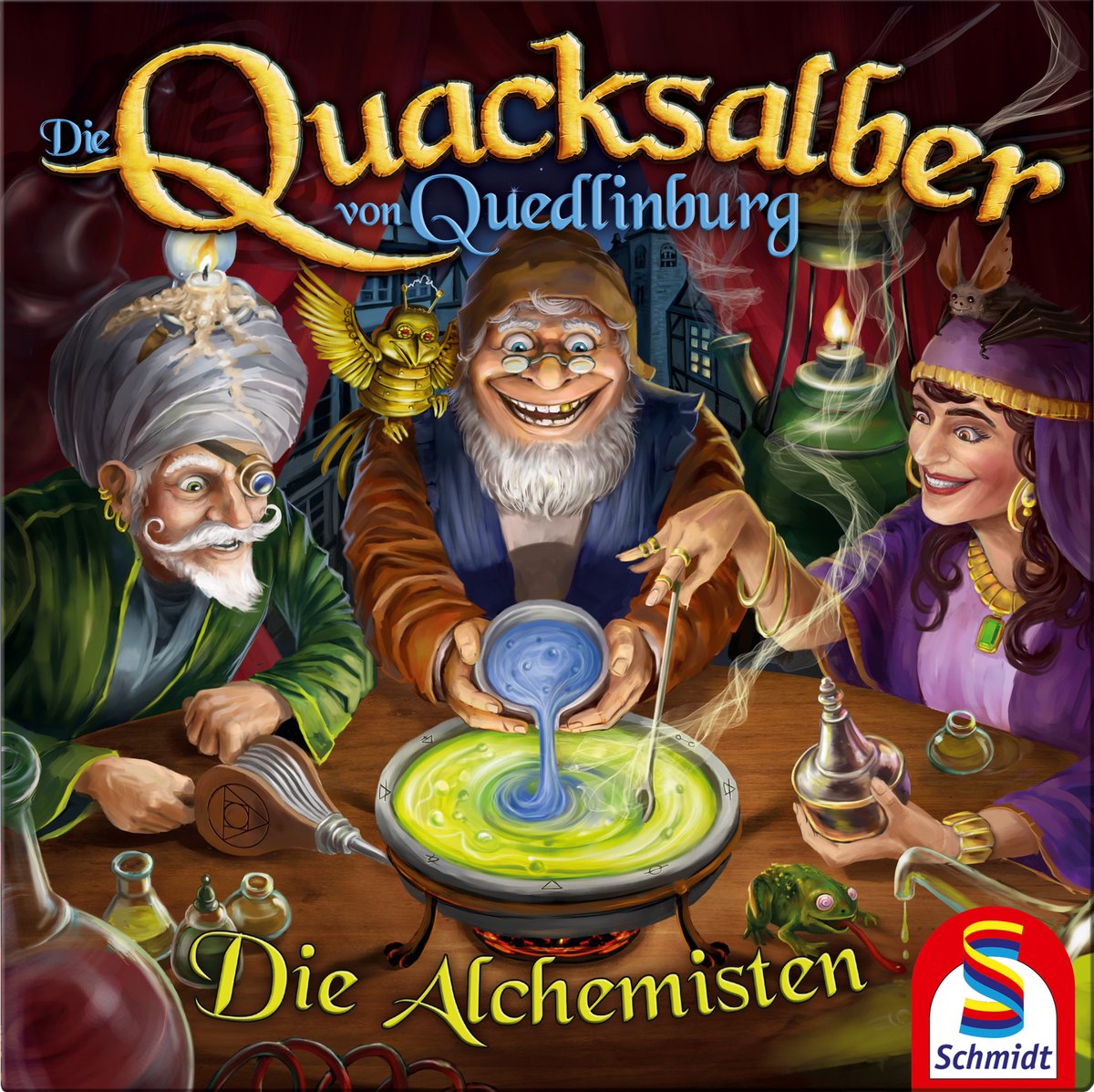 BoardGameGeek's tweet image. In The Alchemists expansion for The Quacks of Quedlinburg, you must distill essences in your new laboratories to free the citizens of Quedlinburg from nightmares and worse. Due out Oct. 15, 2020 from @WolfgangWarsch &amp;amp; Schmidt Spiele.

BGG game page: boardgamegeek.com/boardgameexpan… —WEM