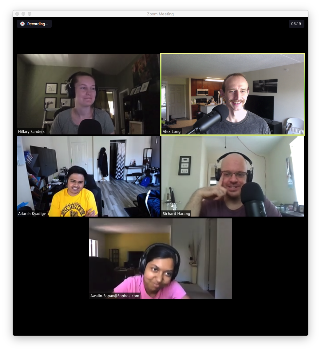 AlexMasonLong's tweet photo. @SophosAI @joshua_saxe In case anyone is curious about Adarsh's brightly colored shirt this episode: https://t.co/EMLCDYZYkL