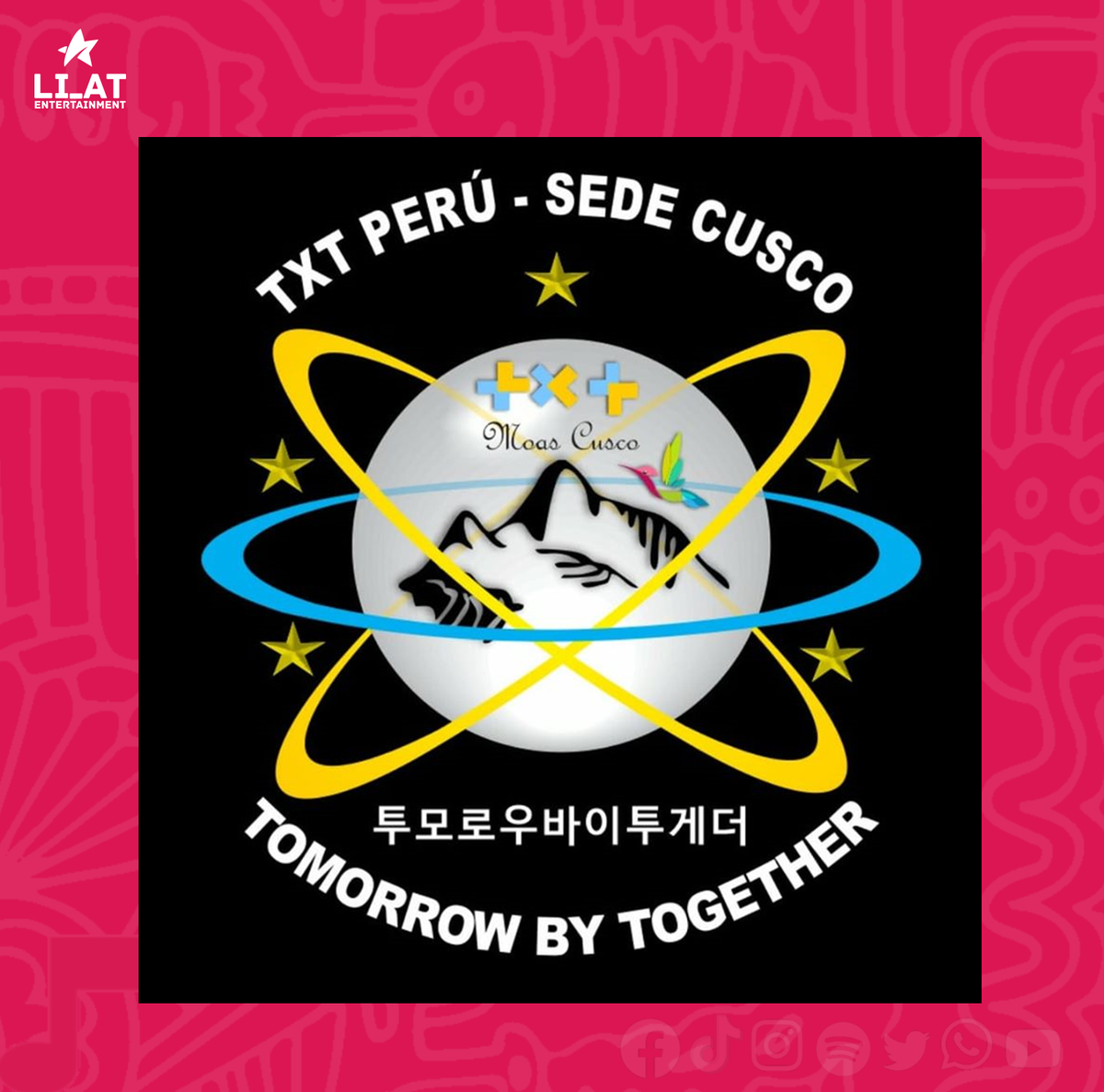 Li_atEnt's tweet photo. [K-FANCLUB] TXT PERU SEDE CUSCO ✨
👉 #Instagram &amp; #Facebook: @txtcuscoperuofficial 
👉 #Youtube: TXT Peru Sede Cusco
👉 #Twitter: @TXTCuscoPeru 
.
.
#kfanclub #kpopfanclub #txtcuscoperuofficial #txtcuscoperu #txtcusco #kpopperu #kpopfansperu #kpopfandom #recomendaciondeldia https://t.co/CF4hh4m6AX