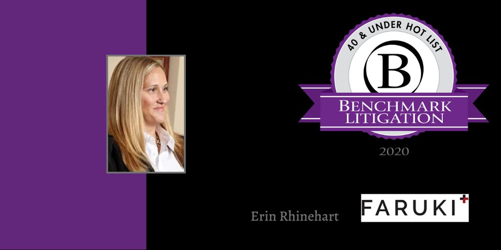 BenchLitigation's tweet image. Erin Rhineheart is the head of the media and communications practice at Midwest firm @FarukiMediaLaw. She and the rest of the lawyers on the #Benchmark40andUnder list are a diverse and enthusiastic group of litigators. Follow the link to find out more.
spr.ly/6014G5OYM