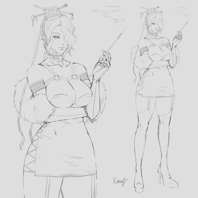 Edgy ffx Lulu fullbody ? i wanted to realize the design ?? #sketch 