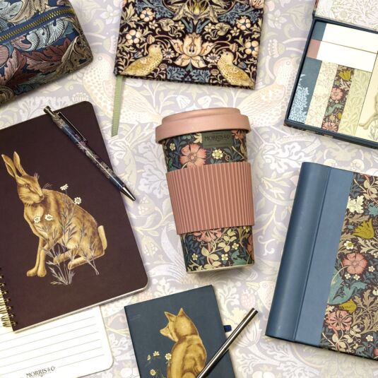 Something that does kind of bridge them together, however, is the condition of Morris&Co now. As well as selling furniture and wallpaper which is about £80 a roll, they also sell accessories...most of which are made in outsourced labour factories in Asia