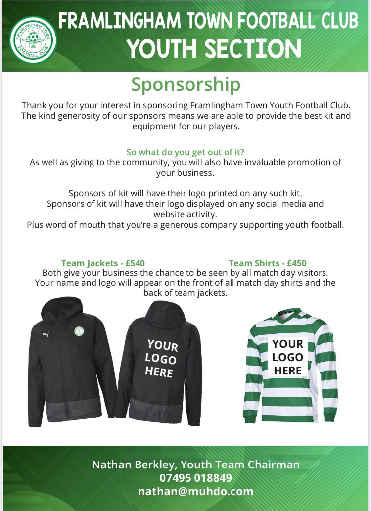 My son’s football team is looking for a sponsor this season. If you know a local business / company that would be willing to be their sponsor it would be greatly valued by the team! Thank you! Please retweet 💜