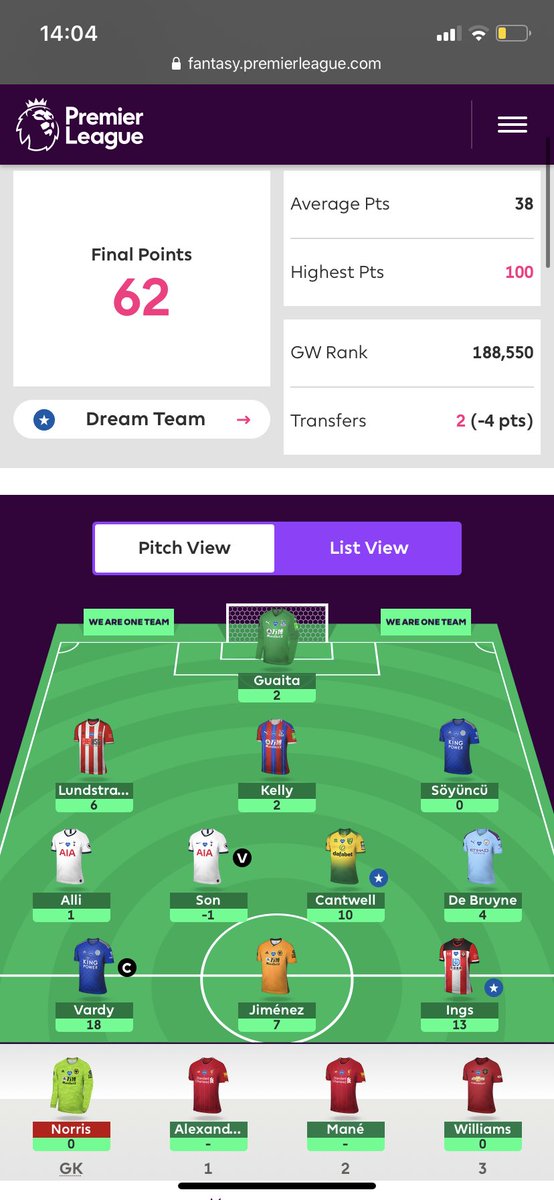 BGW19 and GW20 finally pushed me into the top 10K. Avoiding Son captain and then Ings captain the week after got me to an OR of 6K. I then went to around a peak of 3K and pre lockdown did shit and went down to 16K.