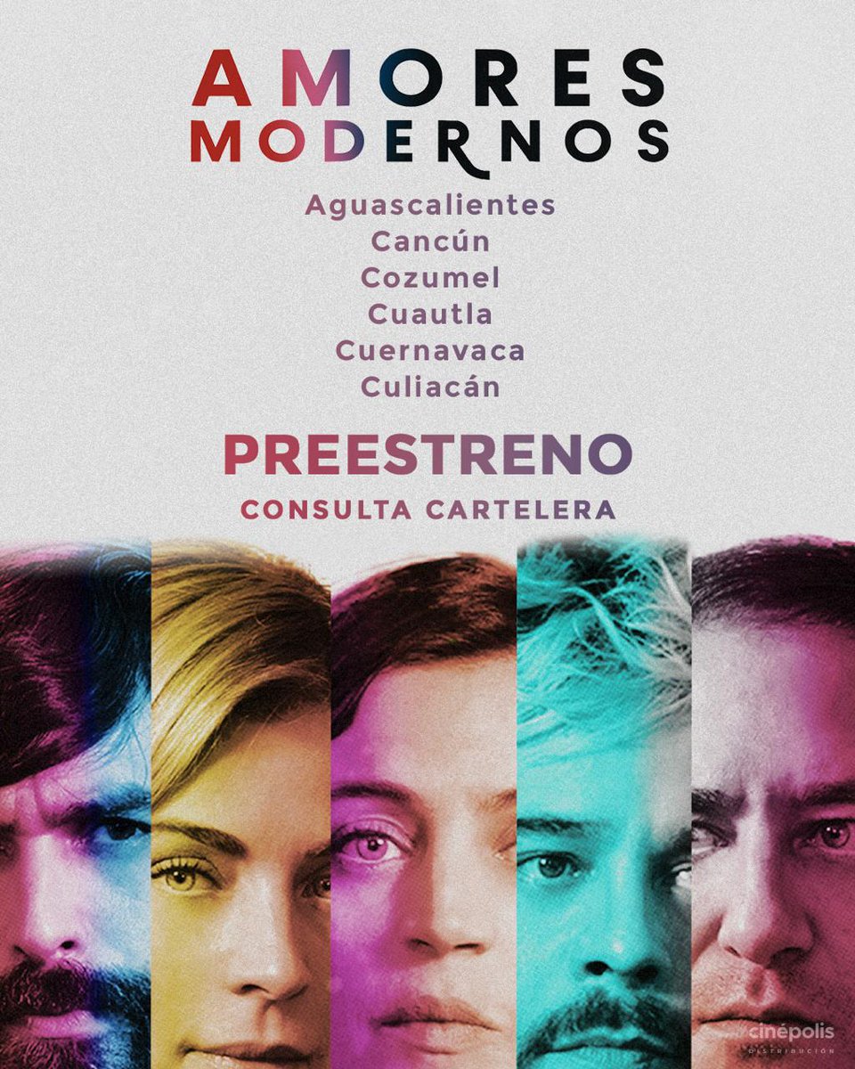 CinepolisDist's tweet photo. Nuevas ciudades, nuevos amores, nuevas realidades.
Claqueta #AmoresModernos ya está en algunos cines, consulta cartelera.Corazón verde
@amores_modernos, @ludwika_paleta, #IlseSalas, @ortizgrisleo, @andresalmendras, #DavidAngulo https://t.co/6wsPmgJ5yY