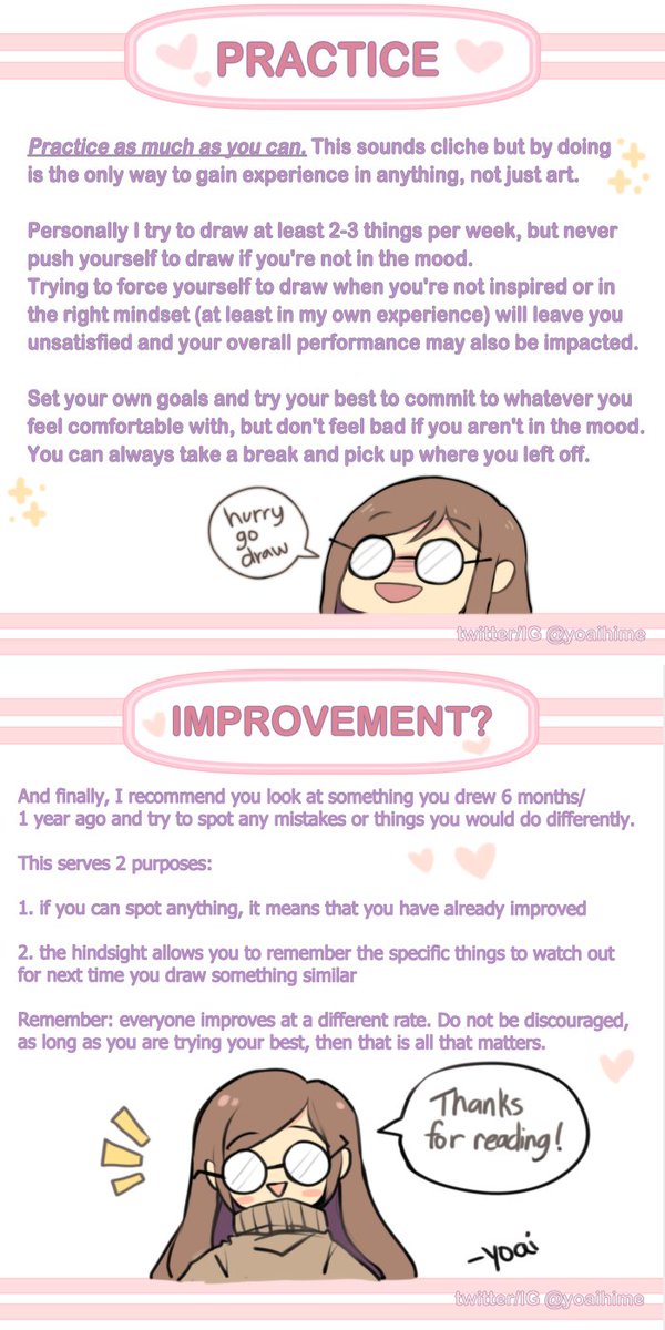 A few basic tips and tricks for new artists or artists that need help with finding inspiration! 

Sorry for the weird formatting/layout, I originally made it for instagram xD 