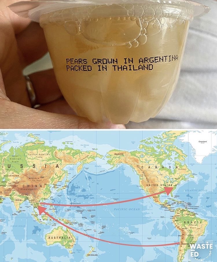 OpenLitterMap's tweet photo. The Circular Economy - Grown in South America, packaged in Asia, shipped to the U.S., and then packaging shipped back to Asia for recycling. 🤣🤣 https://t.co/GYqXDUPl2R