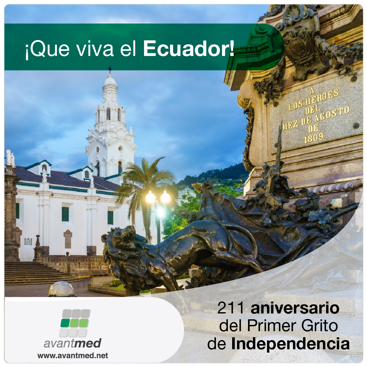 Somos un pueblo de entereza, honor y coraje; que ha sabido ganar muchas batallas. Saludamos a nuestra patria en este 10 de agosto, con la certeza que siempre seguiremos adelante ¡qué viva el Ecuador!