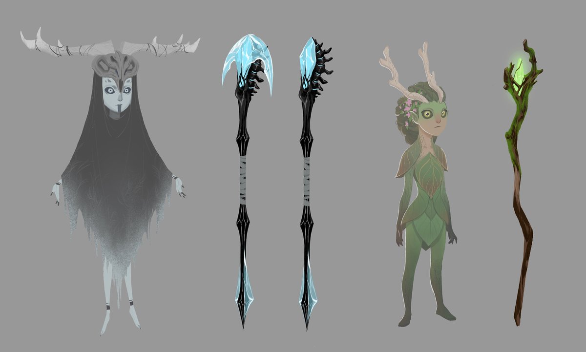 Staff designs! Nari's staff didn't get used much but we MADE IT.
