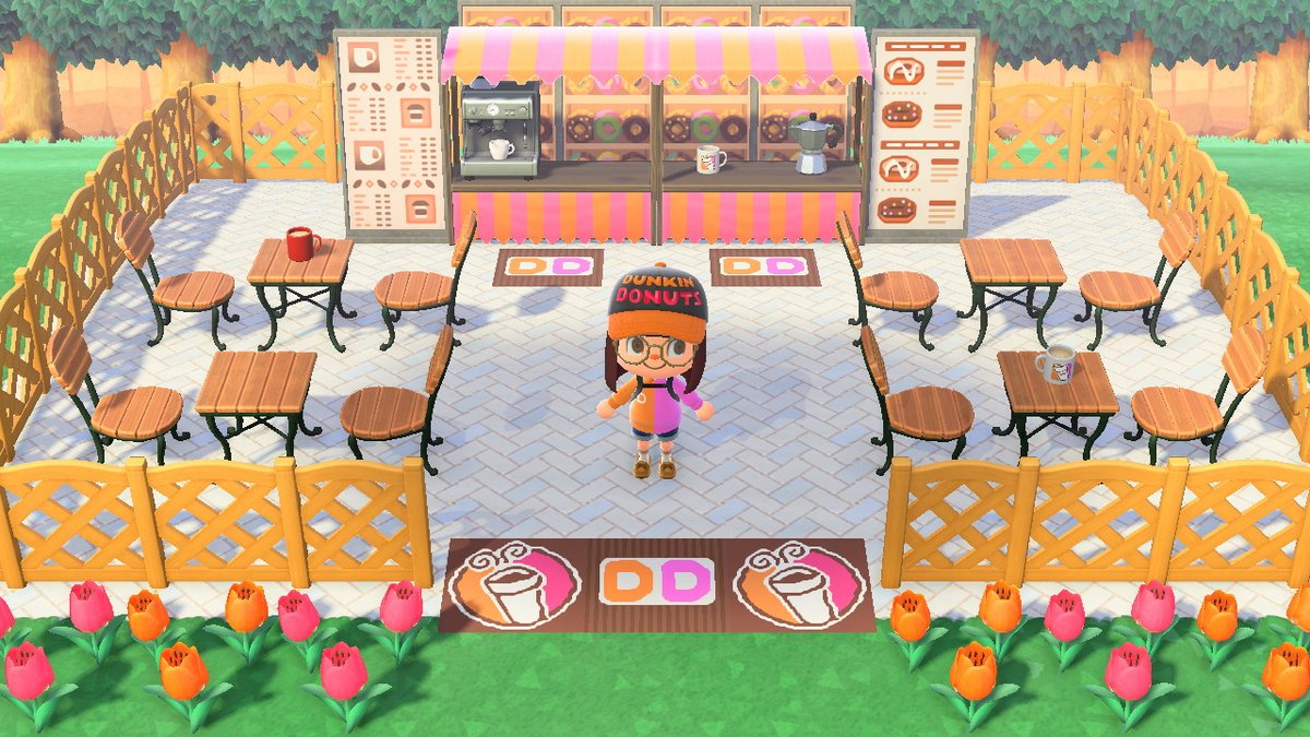Eswizzle73's tweet photo. My newest island addition #AnimalCrossing #ACNH #NintendoSwitch #Dunkin https://t.co/VX2aG9paeA