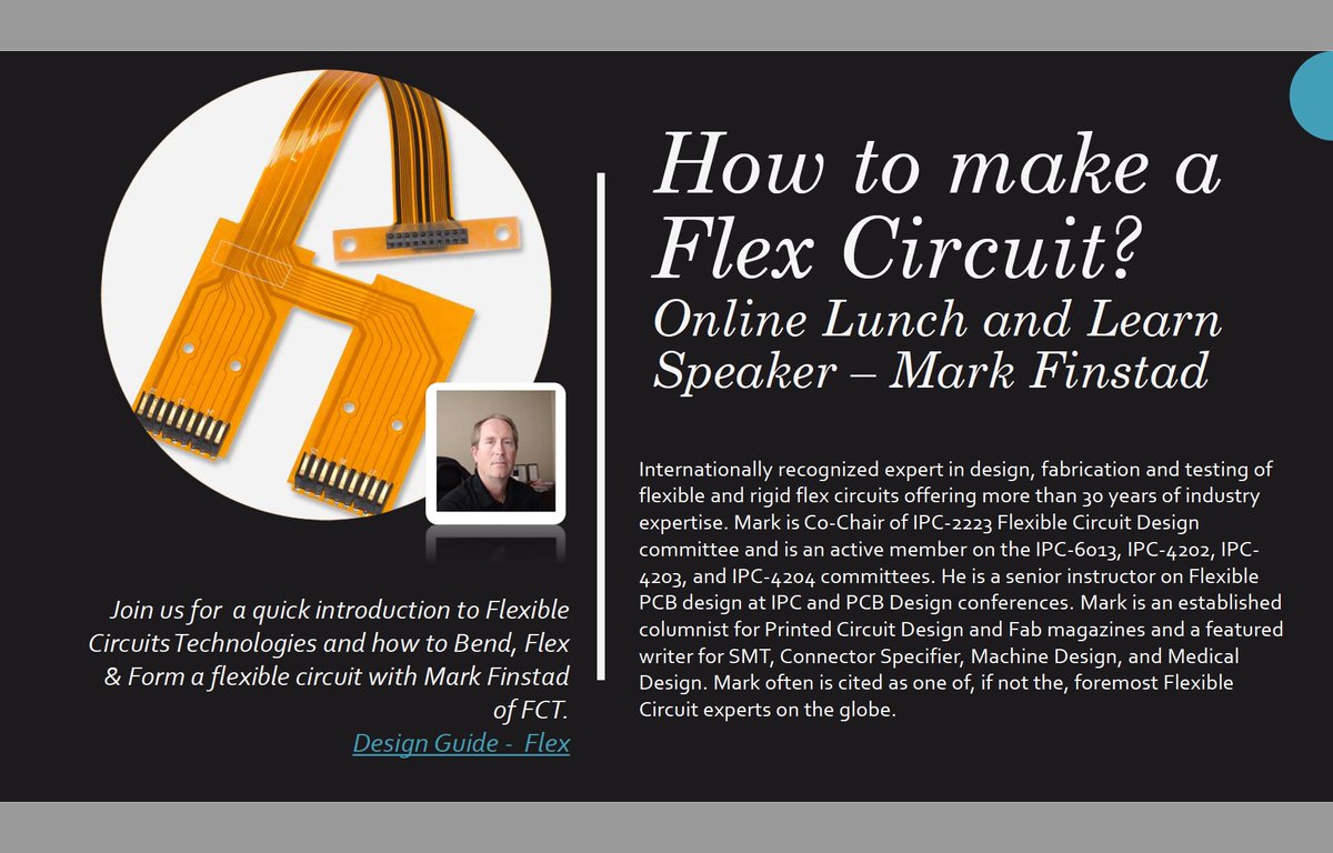 Do you want free training on how to bend, flex and form a flexible circuit? DM me and I will get you signed up for free.

When: August 27th at Noon EST

This kind of training usually costs money. Its basically Christmas in August.

#PCB #FlexiblePCB #Engineering #electronics