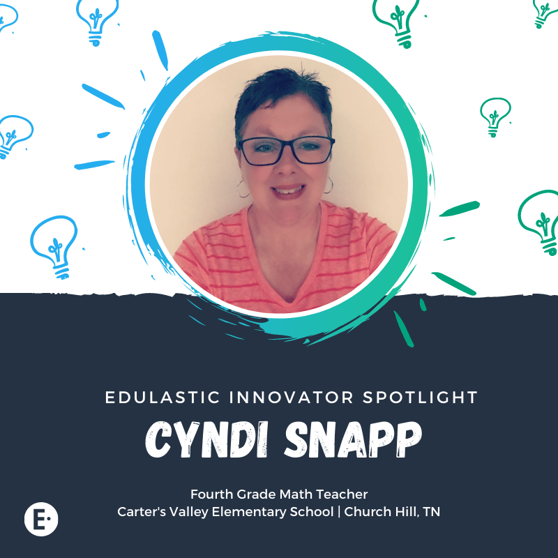 Edulastic's tweet photo. Edulastic Innovator member Cyndi Snapp aims to instill a love for learning in the classroom ✨ Read about her journey here: https://t.co/7FUAkML9AT
#k12 #EdulasticInnovator #elearning https://t.co/T8G9NRhHYO