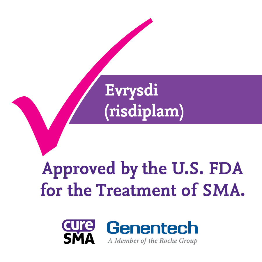 #BREAKINGNEWS: <a href="/genentech/">Genentech</a>,a member of the Roche Group, today announced that it has received approval from <a href="/US_FDA/">U.S. FDA</a> for Evrysdi (risdiplam) to treat adults and children 2 months and older with #SMA.

Check out our news section to learn more: curesma.org/genentech-evry…