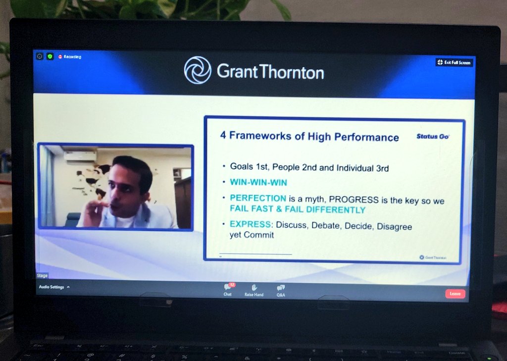 Bhartisabharwa2's tweet photo. Amazing session by @rajivtalreja on #MasteringConflicts at #GTIPC2020. Everyday we take a new step on our cultural transformation journey. @GrantThorntonIN #good2Great @VisheshCC @SumeshE https://t.co/MFWBBNB58f