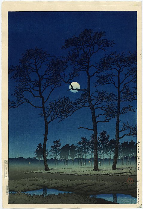 Winter Moon over Toyama Plain, 1931, Hasui Kawase