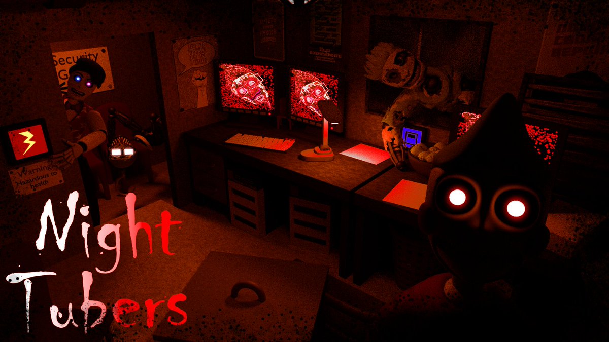 81ajBWbrtAgdTh5's tweet photo. Night Tubers [Not New Poster]

#FNAF #fangame #fnaffangame #fnafart #art #fanart #Cycles #Maximus #markiplier  #Dawko #TheSpringYanaWoo #Windy31 #ThatCybertChannel #Blender3d #Cycles #YouTube #YouTubers #animatronics #creepy #posters 

Official Game Page https://t.co/aRKPUP3gJ1 https://t.co/CYnuuBWedR