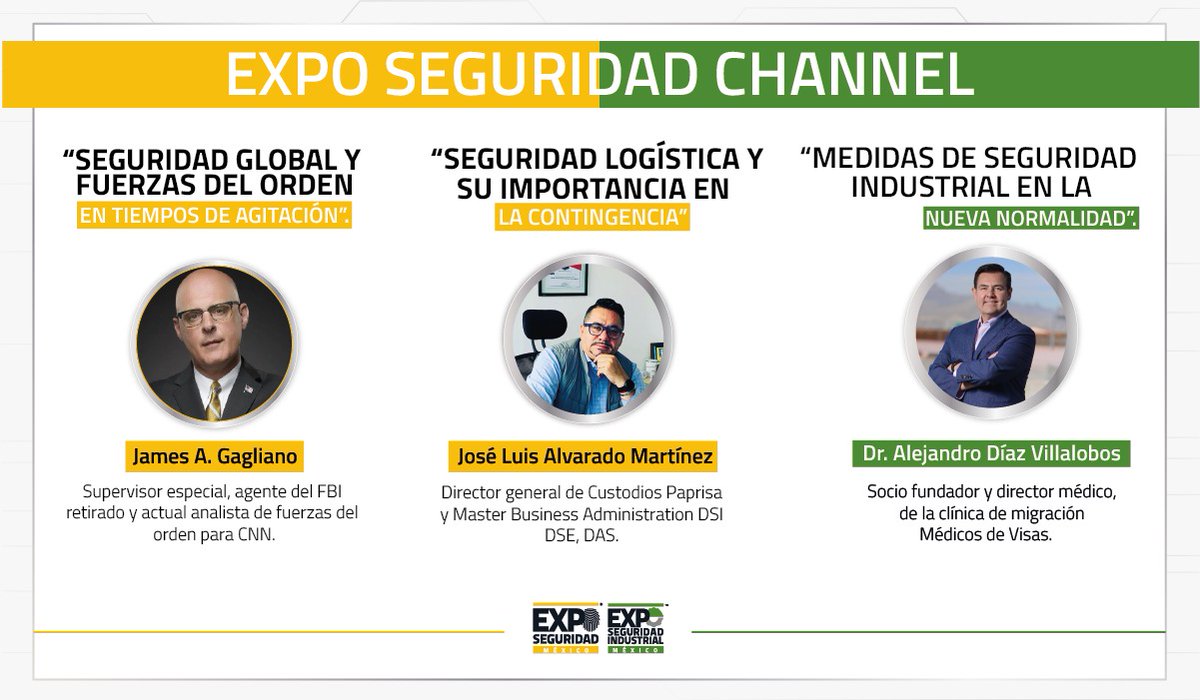 ¡Te perdiste nuestro webinar! "Tendencias para Seguridad Global y Fuerzas del Orden en tiempos de agitación" con James Gagliano no te preocupes ahora puedes verlo en Expo Seguridad Channel dando click aquí 👉bit.ly/ExpoSeguridadC…
