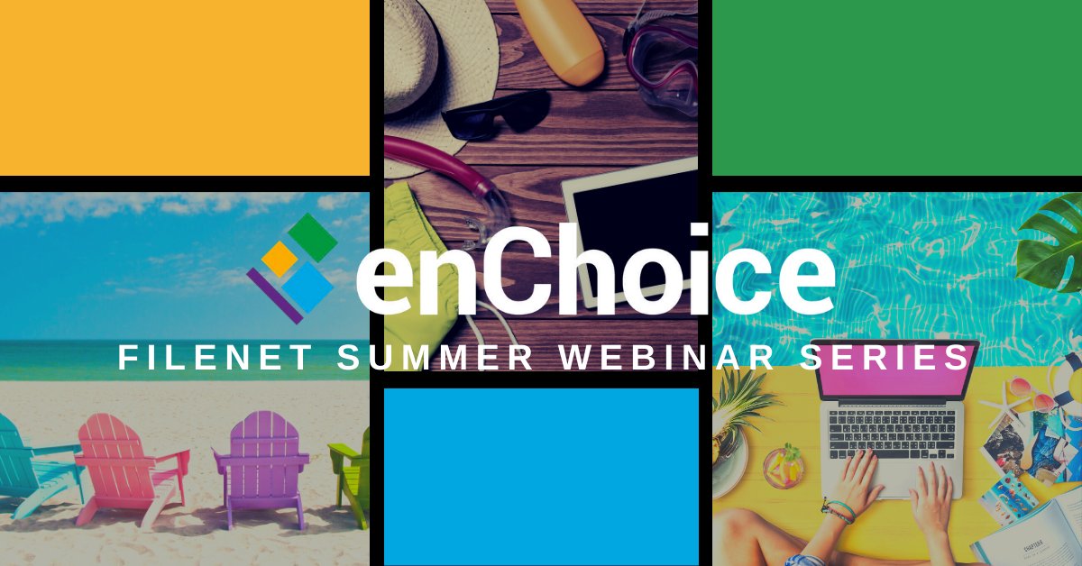 enchoice's tweet image. Lean back and learn with our recorded @IBM FileNet Summer Webinar Series! Check them out here: bit.ly/3khhcPQ #ibmfilenet #filenet #webinar
