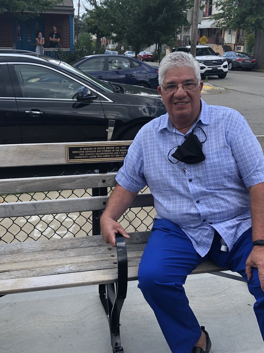This new Spray Park in Garfield wouldn’t have happened without Aggie Brose. She was a tireless advocate for this and so much more. Thrilled her family was with us today to dedicate a bench in her name. <a href="/BloomGarCorp/">Bloomfield-Garfield</a>