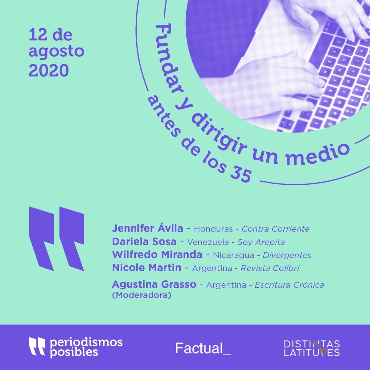DLatitudes's tweet photo. ¿Y si conversamos con cerveza en mano? 🍻

#PeriodismosPosibles, una propuesta diferente de conversación: desestructurada, colectiva, entre iguales. 

Aquí nuestra primera charla. ¡Únete el 12 de agosto!

👉 Horarios y registro: 
https://t.co/f8tv9tmMH8 https://t.co/DJnwN1goja