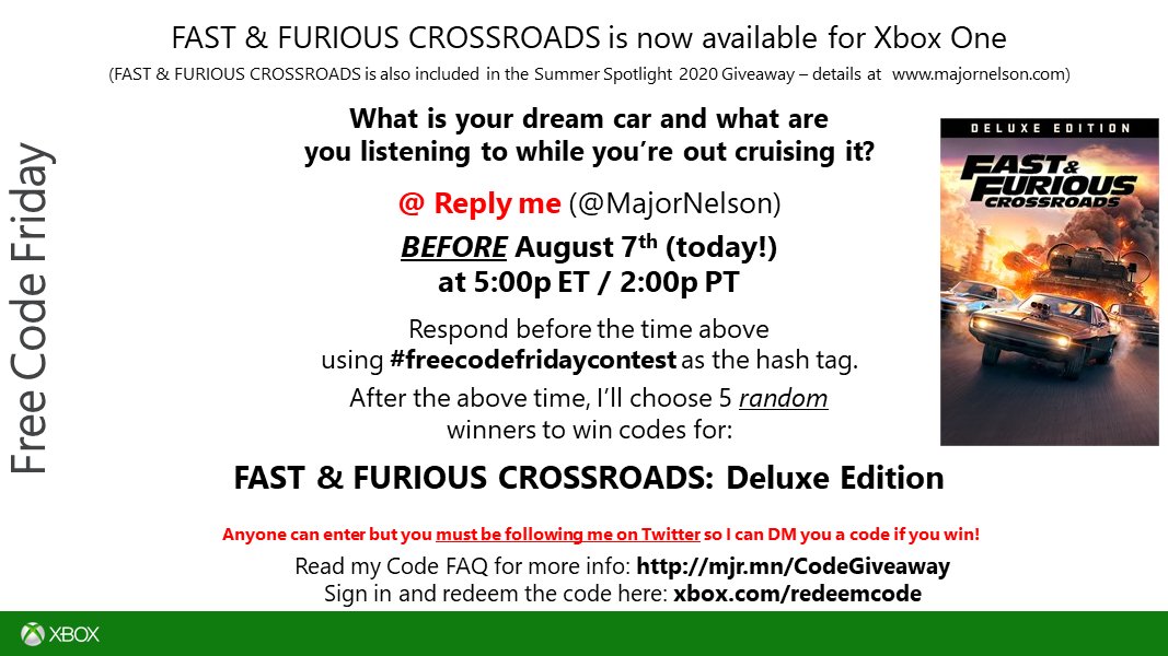 Larry Hryb 💫✨ on X: #FreeCodeFriday time. Read this and you could win a  code for Forza Horizon 3 Ultimate Edition on Xbox One. Good luck.   / X