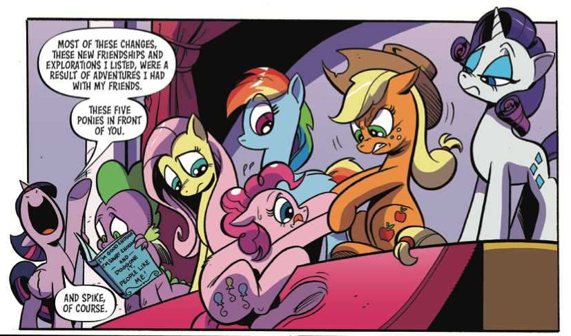 IDWPublishing's tweet photo. Twilight’s first act as Queen of Equestria is to send the Mane 6 to explore mysterious areas of Equestria. Season 10 begins in My Little Pony: Friendship is Magic #89, available on 8/12 at your local comic shop! @jrome58 @AndyPriceArt -- https://t.co/jhEONVQq2e https://t.co/vuFElJWEti