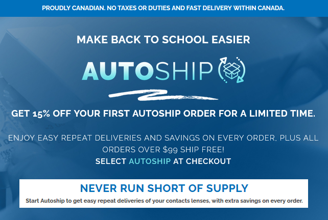 ContactsExpress's tweet image. Ready to Start Saving? 
Take 15% off your first Autoship order and 10% off future deliveries ow.ly/C7tX50AOUBw