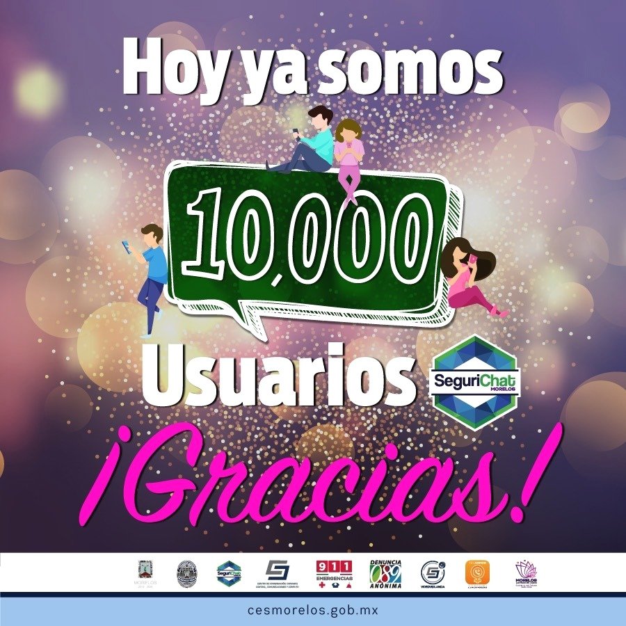 sspc_morelos's tweet photo. LLEGA A 10 MIL EL NÚMERO DE MIEMBROS INSCRITOS A LA LÍNEA DE SEGURICHAT EN #Morelos
*En más de 600 grupos de la sociedad, la CES mantiene comunicación constante y atiende auxilios reportados de manera inmediata...
https://t.co/yiiARC3SfL https://t.co/a8FSgDuPDa