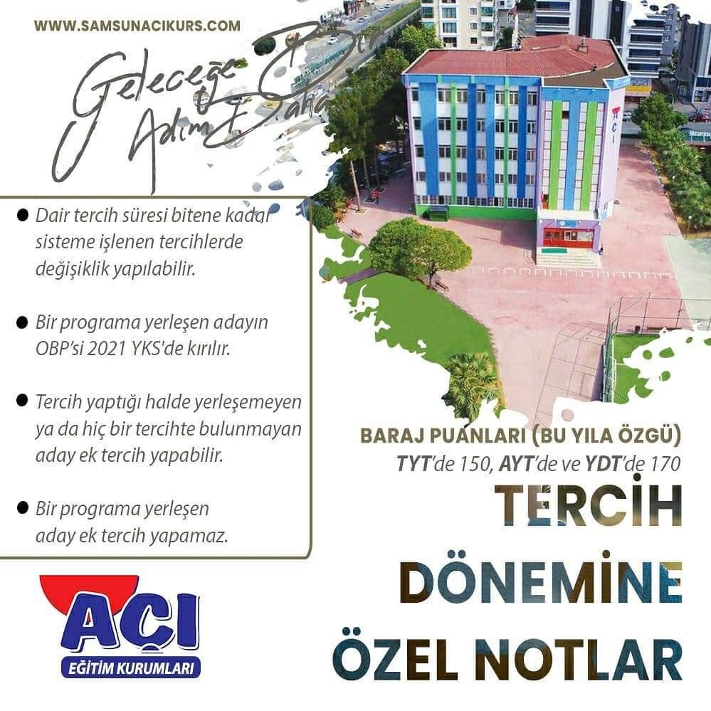 2020 YKS Açı Eğitim Kurumları Tercih Rehberliği...