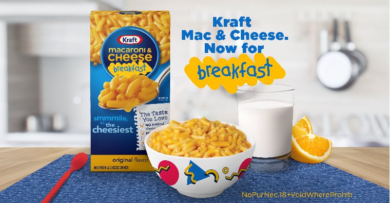 itskimbey's tweet photo. #KMCforBreakfast #Sweepstakes  omg its macaroni for breakfast! https://t.co/qnS4G9YwZw
