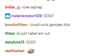 THIS IS FUCKING GROSS !!! ESPECIALLY THAT THIS IS IN TOMMYS CHATPLEASE DONT FUCKING SEND THIS IF YOU ARE EXPECTING MODS TO DELETE YOUR MESSAGETHEY HAVE TO WORK W AROUND 13k PEOPLE THERE !!! ITS REALLY WEIRD CHAMP THANK YOU