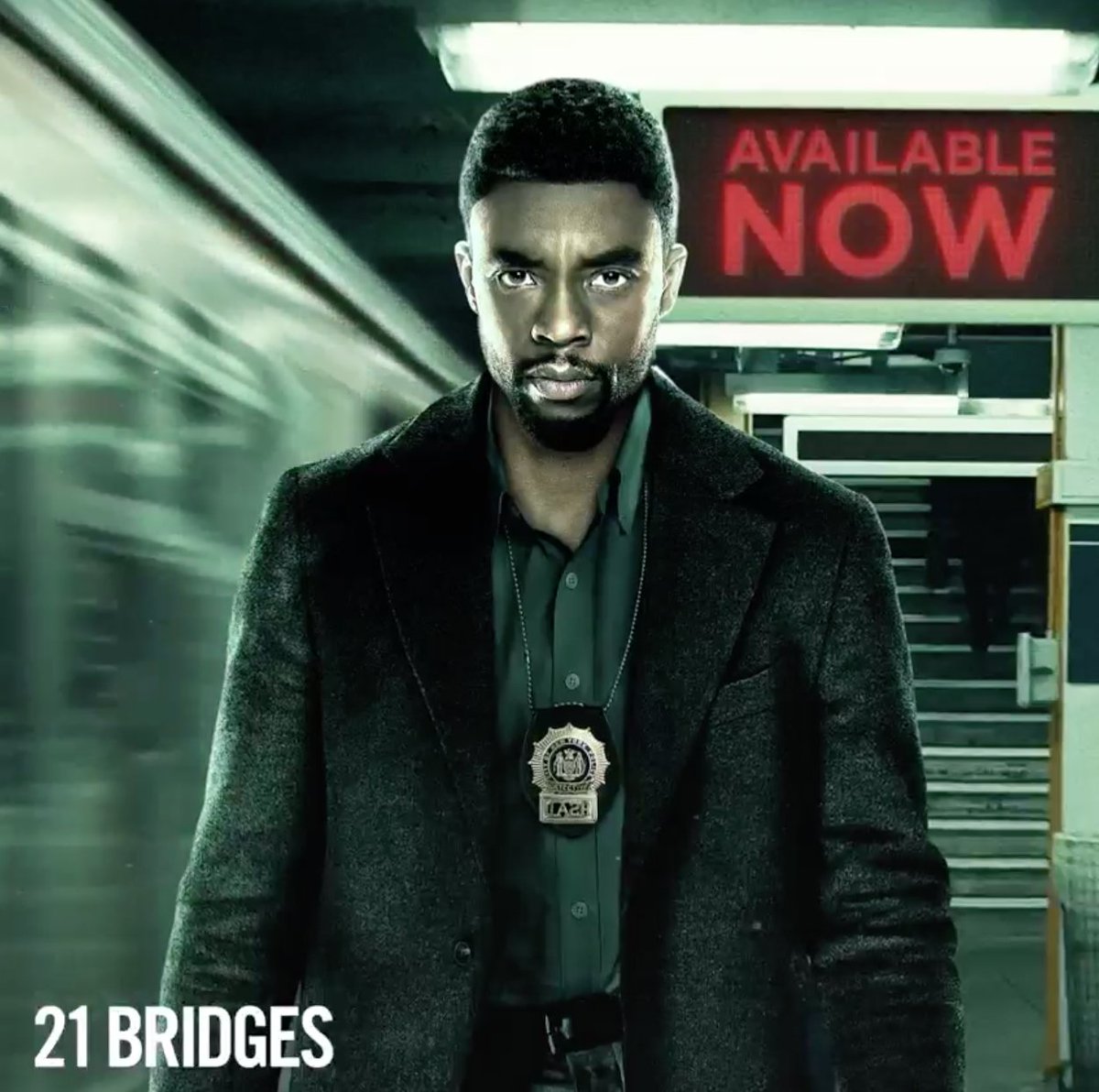 Feel the adrenaline rush in #21Bridges with @ChadwickBoseman, watch now on @Showtime