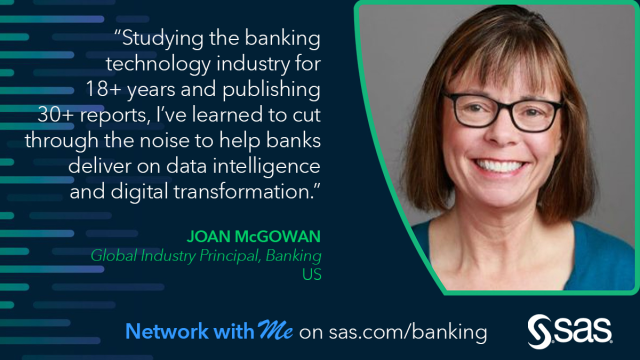 Do you know the “who” behind the point of view of SAS #Banking? “Network with Me”- <a href="/JoanFromLeeds/">Joan McGowan</a> #SASNetworkwithMe bit.ly/30FnJwa