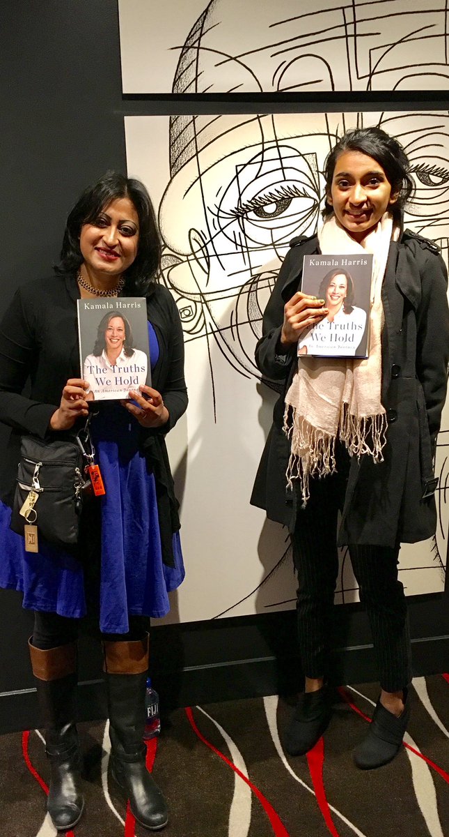 3 weeks before the Joyful Warrior announced her candidacy, I took my daughter Janani to hear her speak about her book in SF. I still remember the hope in my babygirl’s eyes when she saw someone who looked like her discussing the prospect of running for the highest office.