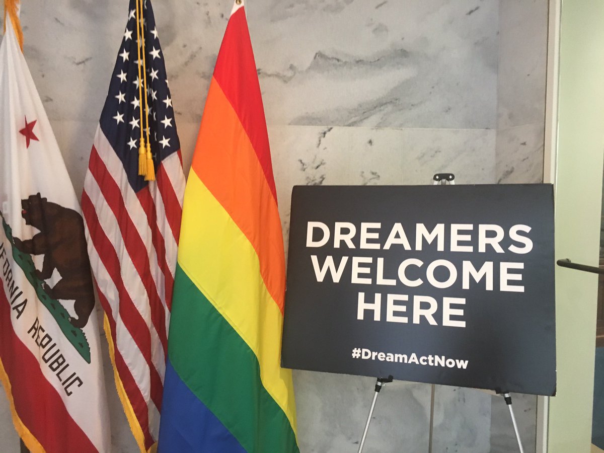 I still remember the first time I walked through the Senate building halls long before  @KamalaHarris announced her candidacy, passing one indistinguishable door after another until I saw the bright Rainbow Flag & a large “Dreamers Welcome Here” sign outside her office door...