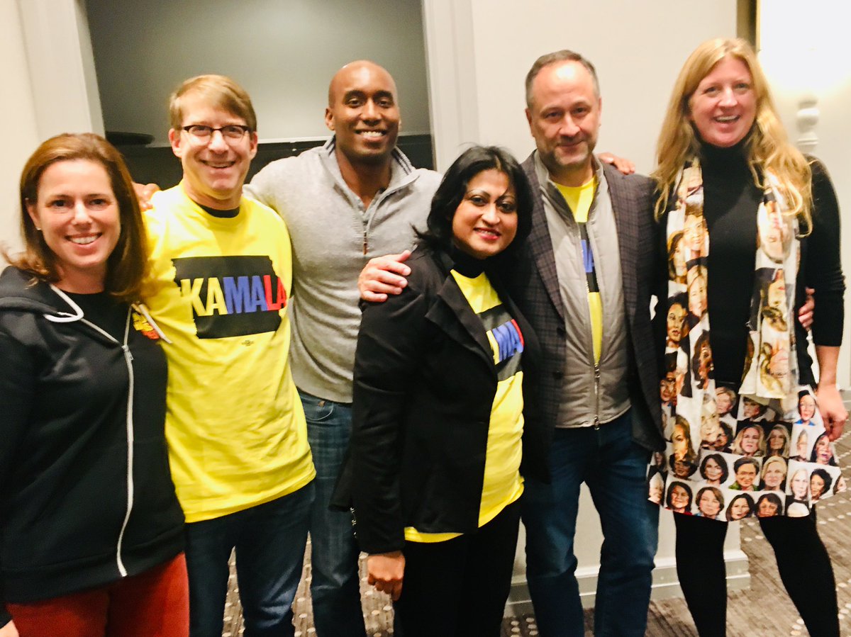 I met the magnificent  @sdvorsky1  @DeidreDeJear and  @Bakari_Sellers in Iowa, three of the most ardent supporters of  @KamalaHarris who define strength and passion with every fiber of their being..