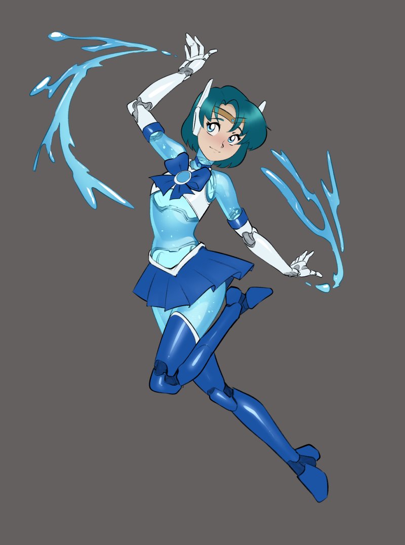psudonym on "The Sailor Mercury sketch from last night, the original version I did about 8 years ago for the same friend. / Twitter