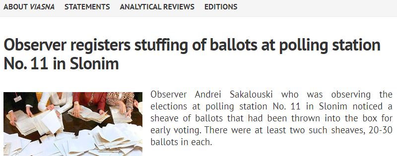  ballot stuffing and the arrests of journalists. Filler candidates with no hope of winning are also run to give the elections a veneer of competitiveness.  https://twitter.com/RFERL/status/1291826888185446401