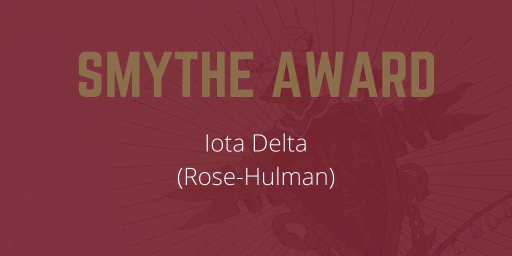 Pi Kappa Alpha (@pikappaalpha) on Twitter photo Congratulations to <a href="/IotaDeltaPikes/">Rose-Hulman Pikes</a> (Rose-Hulman) on their sixth consecutive Smythe Award! #PiKappaAlpha Congratulations to <a href="/IotaDeltaPikes/">Rose-Hulman Pikes</a> (Rose-Hulman) on their sixth consecutive Smythe Award! #PiKappaAlpha