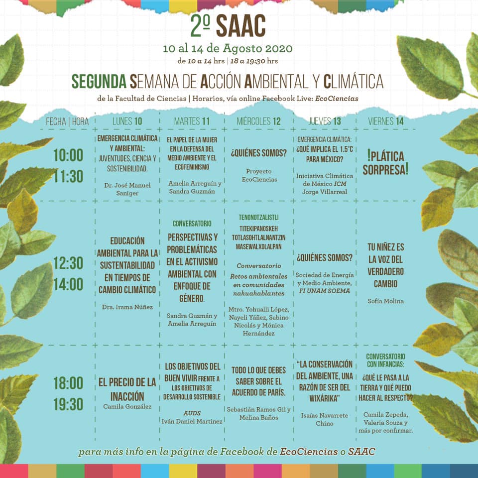 soemafi's tweet photo. El proyecto #Ecociencias hará su segunda semana de acción ambiental y climatica.
Y tiene muchas actividades interesante que no te puedes perder.🥳

🗓️Del 10 al 14 de agosto.

Para más información en la página de facebook de EcoCiencias o SAAC. https://t.co/hVU40fcvV3
