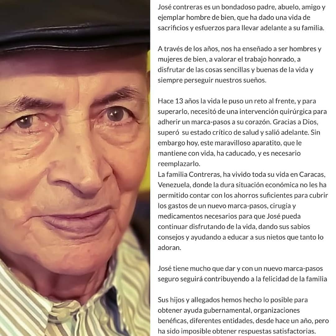 morelvacontrera's tweet photo. https://t.co/m3KxCxU2ai Hola, un donativo por pequeño que sea puede ayudar a mi padre alcanzar su objetivo de tener un marcapasos para su ❤️,si no es posible, por favor apóyanos colocándonos en contacto con alguna fundación @ElUniversal https://t.co/HMsjzOngqx