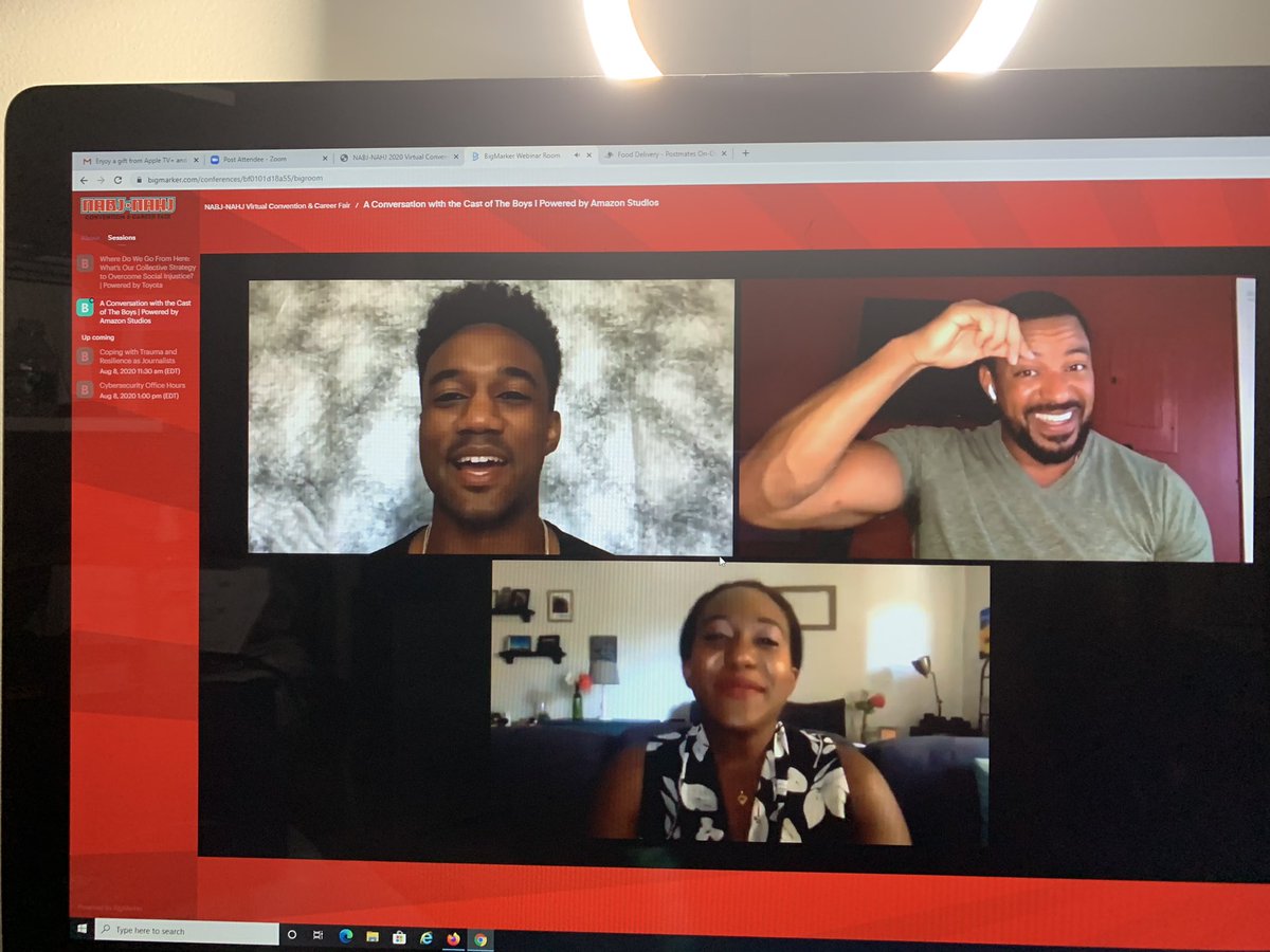 Look at @angelique814 moderating #theboys panel at #nabjnahj2020 #afrolatino #lazalonso #jessieusher