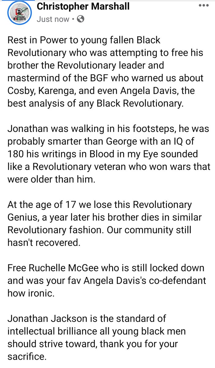 #JonathanJackson
#BloodInMyEye
#MarinCounty
#GeorgeJackson