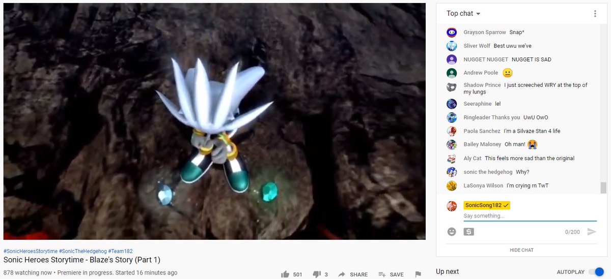 sonicsong182's tweet photo. Awww guys, thank you so much for the 870+ concurrent viewers on "Sonic Heroes Storytime: Blaze Story"! 😭💕I'm so glad you guys enjoyed it! I'm really looking forward to making part 2...! Watch here, if you missed the premiere! 😄
https://t.co/rPb0l0kKKJ https://t.co/lFfFhi5taj